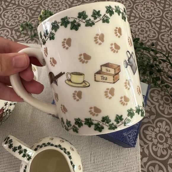 Boyds Bears Paul Cardew 25th Anniversary Porcelain Teapot, Mug and Creamer Lot - Picture 5 of 9